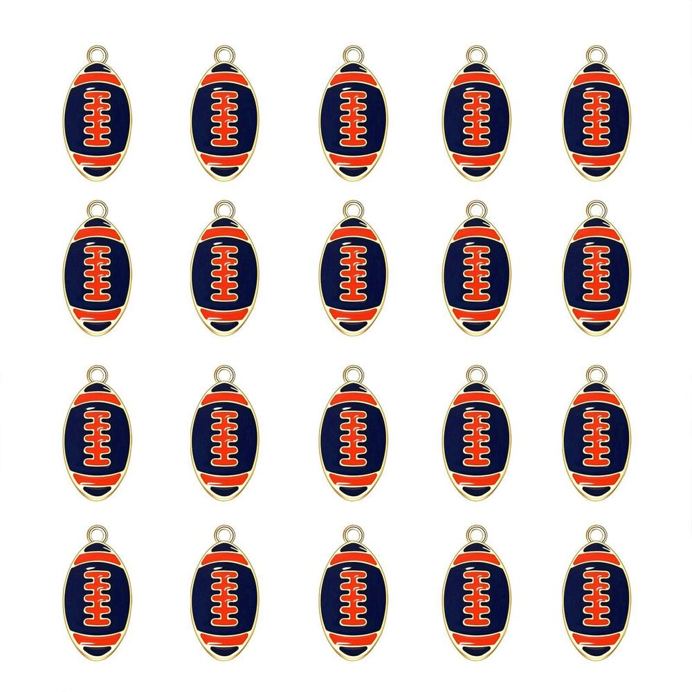 4416 20PCS Sports Charms Enamel Basketball Pendant for Jewelry Making